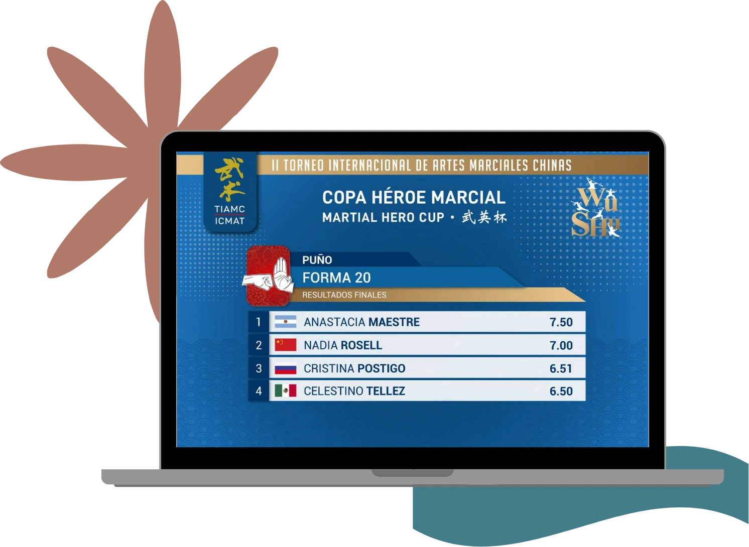 Custom system for a sports competition with responsive interface and admin dashboard
